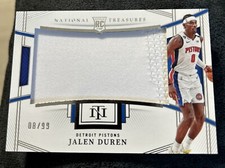 2022-23 Panini National Treasures Jalen Duren RC Rookie Jersey Jumbo Patch /99