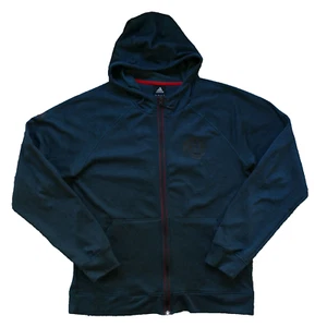 Adidas Rose Hoodie Mens Large Dark Teal Heathered Full Zip Derrick - Sample Rare - Picture 1 of 14