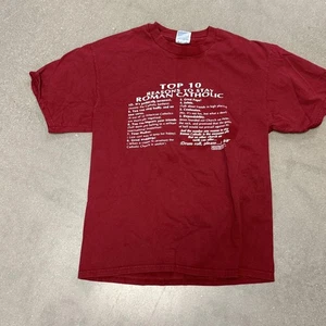 Vintage 1995 Top 10 Reasons To Stay A Roman Catholic Double Sided T Shirt Mens L - Picture 1 of 9