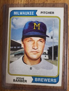 1974 Topps Steve Barber 631 Milwaukee Brewers - Picture 1 of 2
