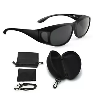 FALINGO Überzieh Sonnenbrille Sonnenüberbrille CLASSIC EDITION (Schwarz-Matt) - Bild 1 von 12