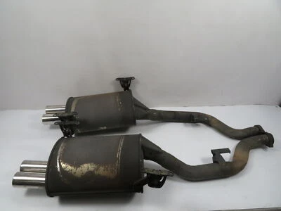 Silenciadores de escape BMW Z3 M E36 98-02 con soportes, OEM S52 punta cuádruple Foto 1 de 4