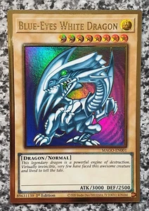 Yugioh MAGO-EN001 Blue-Eyes White Dragon 1st Edition Premium Gold Rare MINT 10 - Bild 1 von 7