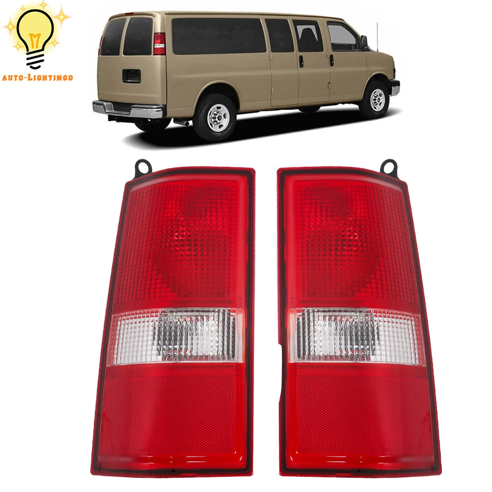 Juego de luces traseras halógenas para Chevy Express/GMC Savana LH&RH 2003-2023 sin cables Foto 1 de 4