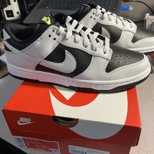 Size 7 -  Nike Dunk Low Reverse Panda Neon New With Box - Picture 1 of 8