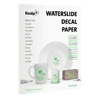 Koala Premium LASER CLEAR Waterslide Decal Paper 25 Sheets Water Slide Transfer