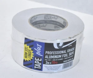 TapePlus Professional Grade Aluminum Foil Tape 3" x 210' HVAC Sealing Metal Seal - Picture 1 of 8