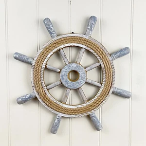 40 cm Spedizioni Ruota Decorazione Parete Nautica Casa Appesa Pirata Arte Mare Barca - Foto 1 di 6