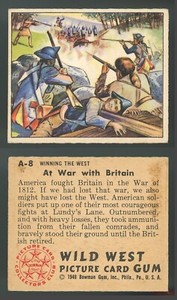 1949 Bowman Wild West #A-8 At War With Britain EX/NM **AA-12299**