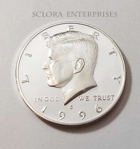 1996 S KENNEDY *90% SILVER PROOF* HALF DOLLAR **FREE SHIPPING** Cover