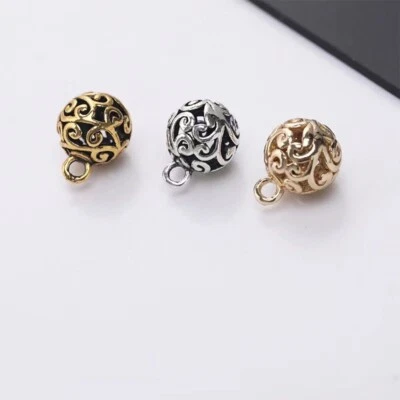 20x Hollow Out Metal Ball Buttons Retro Tang Suit Hanfu Cheongsam Sewing Button - Image 1 of 4