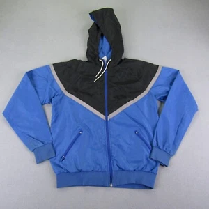 Vintage Nike Jacket Boys XL Blue Windbreaker Coat Zip Up Kids Youth Zip Up 80s ^ - Picture 1 of 16