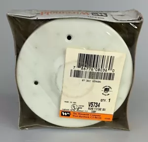 Wiremold V5734 Round Fixture Box Ivory - Picture 1 of 4