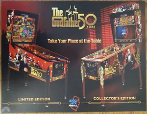 THE GODFATHER 50 LE&CE by Jersey Jack Pinball flyer - Picture 1 of 2