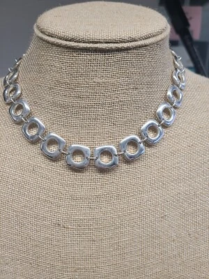 Tiffany & Co. серебро квадратная подушка ссылки переключение ожерелье - Изображение 1 из 4