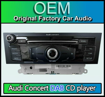 Audi A4 DAB Radio CD player stereo, Audi Concert MEDIA 8R2035186P CQ-JA12F7AE - Image 1 of 4