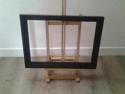 American wooden case frame, black satin finish, landscape format - Image 1 of 4