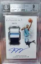 2018-19 Panini Flawless Rookie Patch Auto Jaren Jackson JR. /25 RC RPA BGS 9/10
