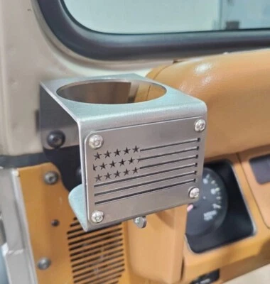 Американский флаг подстаканник для Jeep Wrangler YJ стали, сделано в США - пара - Изображение 1 из 4