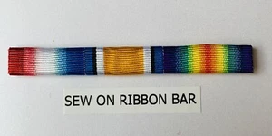 WW1 TRIO SEW ON RIBBON BAR 1914-15 Star, British War Medal, Victory Medal. New - Picture 1 of 1