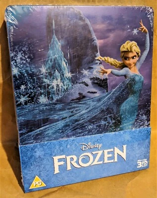 Disney FROZEN Blu-Ray Zavvi UK Exclusive Limited Edition STEELBOOK RARE Foto 1 de 4