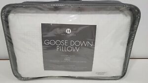 Hotel Collection Firm Support Standard/Queen White Goose Down Pillow $380 NIP