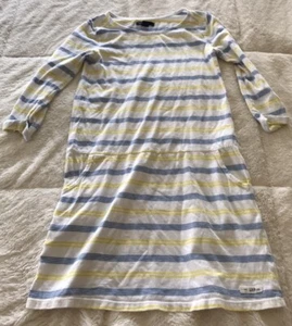 Gap Kinder Kleid Tropfen gelb blau weiß gestreift Große L 10 - Bild 1 von 1
