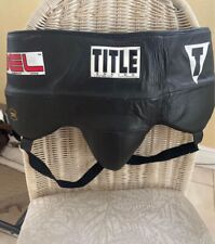 TITLE Gel Boxing MMA Sparring Gear Kidney Belt With Cup Size Medium