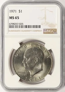 Dólar Eisenhower Ike 1971 $1 NGC MS65 - Imagen 1 de 4