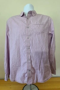 Descendant Of Thieves Dres Ladro Dress Shirt Large L Lg Purple/White Pinstripes  - Picture 1 of 4