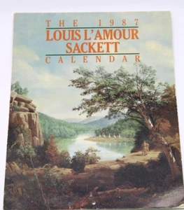 VTG 1987 Lous L" Amour Sackett Calendar 10"x 13.5" Highlights/Map From 18 Books - Imagen 1 de 18