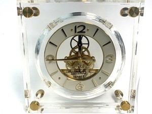 seiko skeleton clock