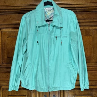 Allison Daley Lightweight Jacket Women’s 14 Green Full Zip Pockets Colorful EUC - Image 1 of 4