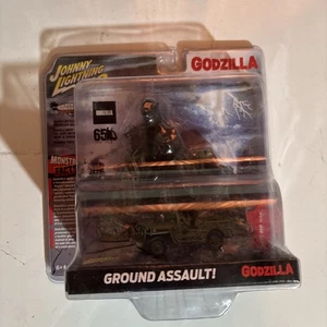 Johnny Lightning GODZILLA w/Willys MP Jeep "GROUND ASSAULT" Diorama CHASE - Picture 1 of 2