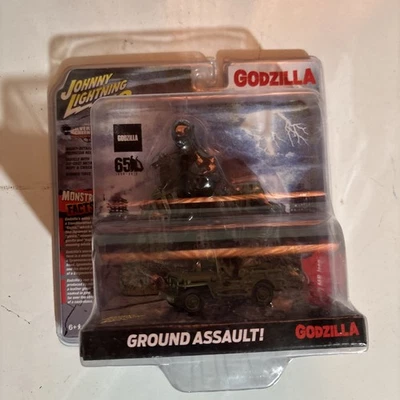 Johnny Lightning GODZILLA w/Willys MP Jeep "GROUND ASSAULT" Diorama CHASE - Image 1 of 2
