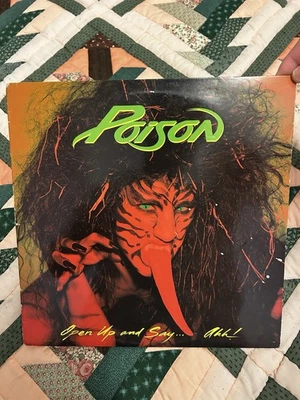 Poison Open Up And Say Ah LP Vinyl Record Original Banned Cover Vg+ Vg+ - Image 1 of 3