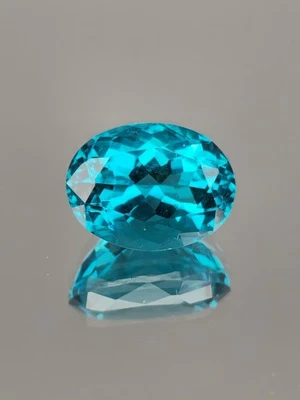 Lupa apatita azul neón sin calefacción de 1,85 quilates limpia rara piedra preciosa superior calidad desgarrada Foto 1 de 4