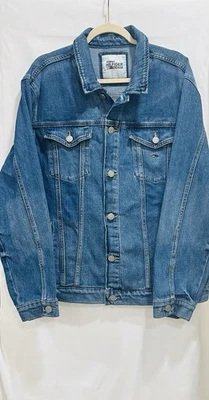 Men's Tommy Hilfiger Denim Men’s Trucker Jeans Jacket Outerwear Size XXL - Image 1 of 4
