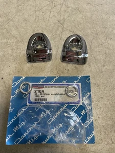 55 Chevy 150 Windshield Wiper Escutcheons Smoothie Style W No Windshield Trim - Picture 1 of 14