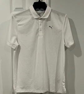 NWT Puma Youth Boys Golf Polo Shirt White XL - Picture 1 of 6