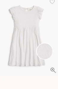 J.Crew Crewcuts Girls Knit Flutter Sleeve Dress White Size 8 CG269 - Picture 1 of 6
