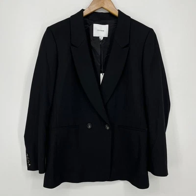 Cuyana Wool Double-Breasted Blazer Women's Size S Black New NWT - Image 1 of 4