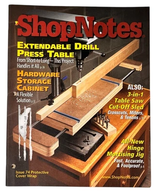 ShopNotes Magazine Issue 74 August Home Pub 2004 Drill Press Table Woodworking - Image 1 of 4