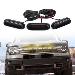 Smoked 3PCS Set Grille Lights LED Grill Lamp for Bronco Sport 2021 2022 2023 - Bild 1 von 13