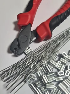 100Pk ELECTRIC METER ALUMINIUM SECURITY SEALS & WIRES & SEAL CRIMPING TOOL - Picture 1 of 4