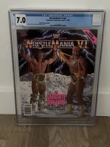 1990 WWF Wrestlemania VI Official Program CGC 7.0 Hulk Hogan Ultimate Warrior - Picture 1 of 10