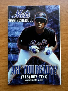 POCKET SCHEDULE 1999 New York Mets Are You Ready? RIckey Henderson - Picture 1 of 1