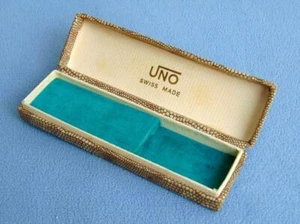 Caja Vintage UNO Suizo Pequeño Joyería Reloj Estate Find Elegante ASIS Regalo YF - Imagen 1 de 9