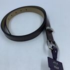 Ava & Viv Womens 3XL Belt Brown faux leather Silver Tone Buckle Classic NEW
