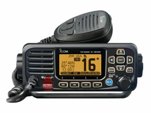 ICOM IC-M330GE BLACK FIXED MOUNT VHF/DSC MARINE RADIO WITH EXTERNAL GPS - Picture 1 of 1